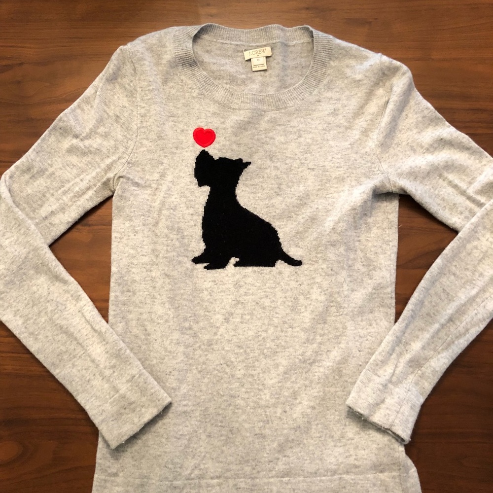 J. Crew Scotty Dog Wool Sweater